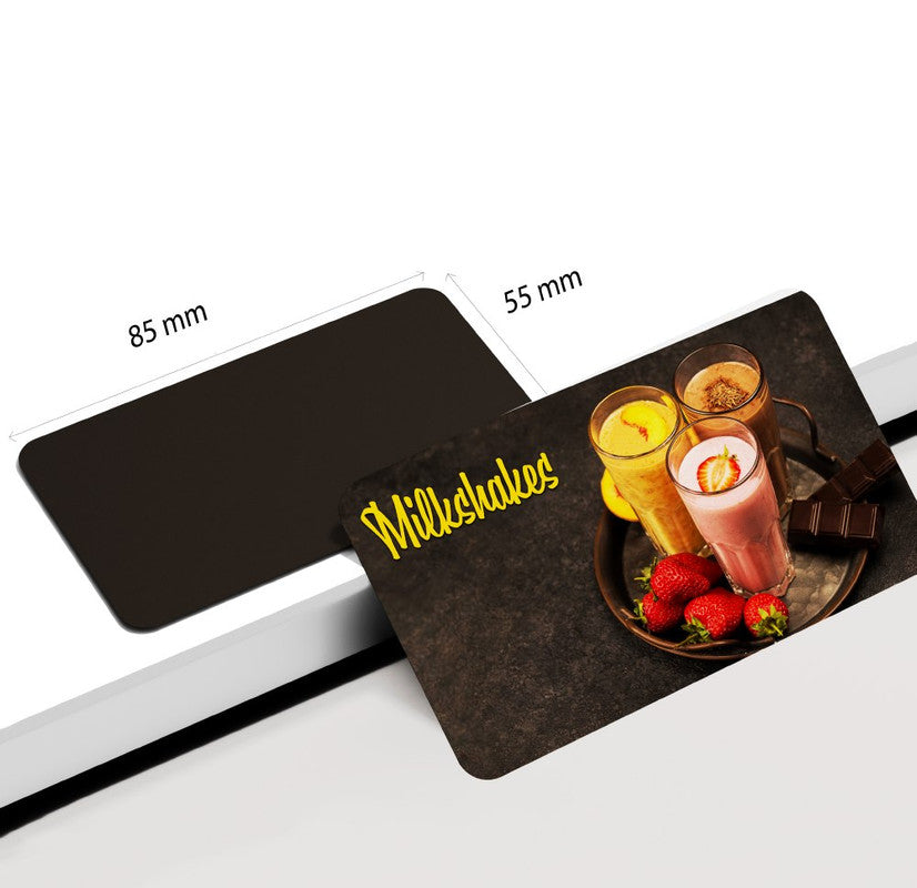 dhcrafts Rectangular Rubber Fridge Magnet Multicolor Food Milkshakes Rectangular Design Pack of 1 (8.6cm x 5.4cm)